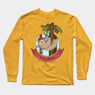 Sloth Seasons Greetings Long Sleeve T-Shirt